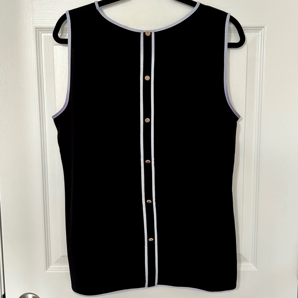 Anne Klein Back‎ Button Sleeveless Tank, XL